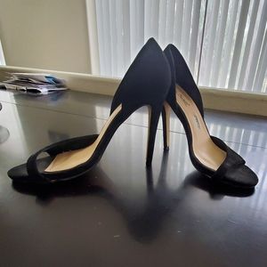 Super cute black open toe high heels